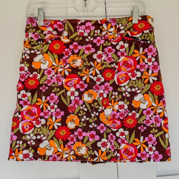 Bette & Court, Retro Floral Print Skort, Activewear, Golf Skort Skirt, Women's 4 - Picture 1 of 8
